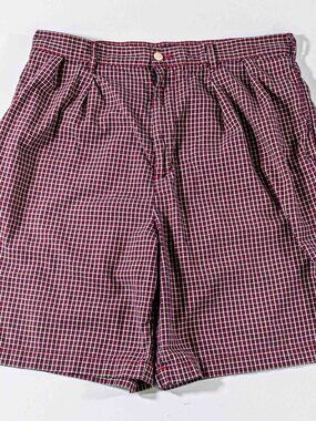 Vintage 90s J Crew Oarsman Tartan Plaid Shorts 34 Preppy Ivy